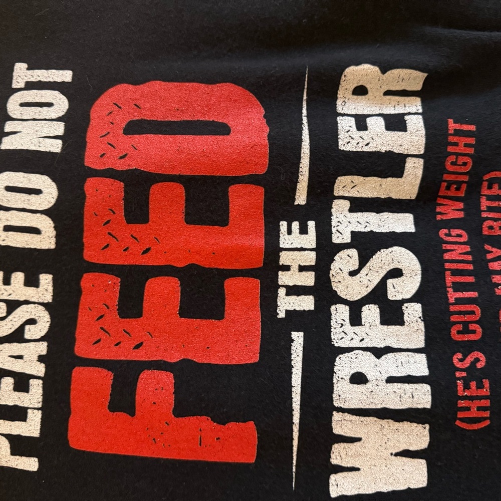 Black Graphic wrestling hoodie